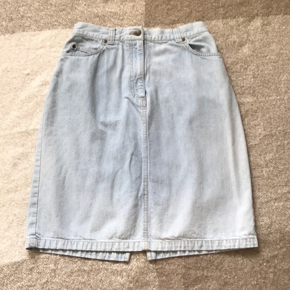 Jones Jeans 100% Cotton Skirt Light Blue Size 6